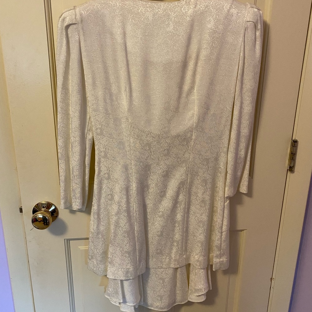 Two piece creme party dress